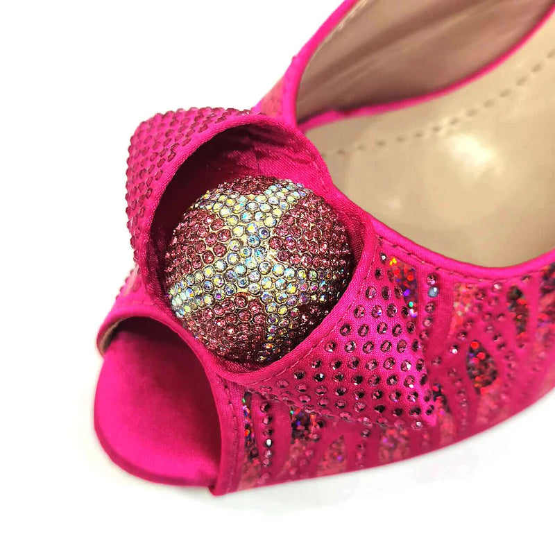 New Nigerian Style Rhinestone Fashion Shoes And Bags Set