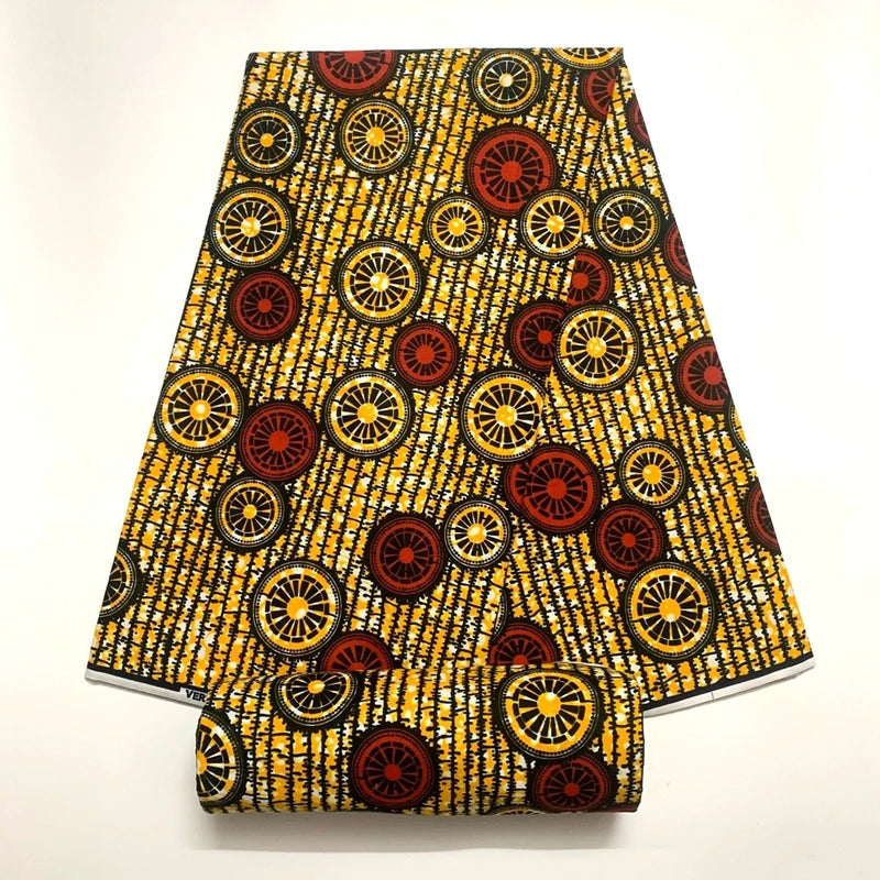 100%Cotton Tissu Ghana Pagne Wax Ankara Fabric