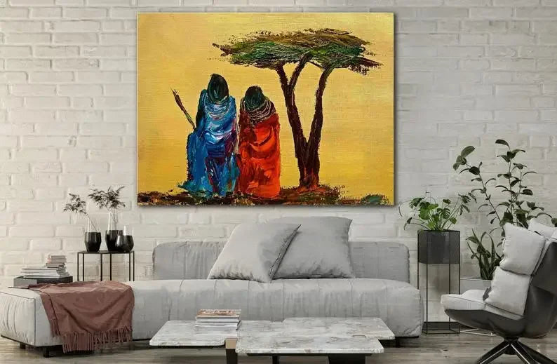 African Ethnic Tribe Art Canvas Wall Decoration