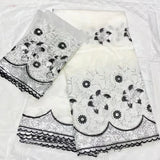 New Raw Silk George fabic+Wrappers Hot Nigerian Lace Set