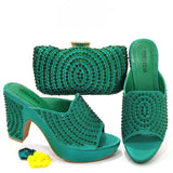 Italian Style Women Banquet Shoes And Bag