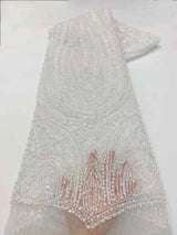 5.1KG/5Y Handmade Beaded Lace Fabric