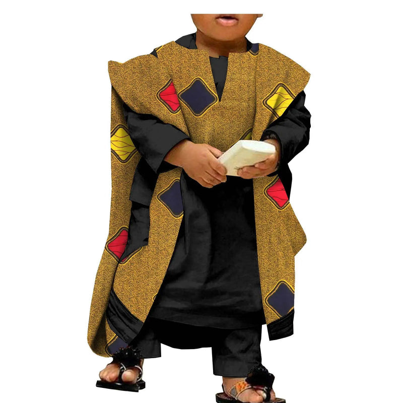 Kids Abaya Bazin Riche Shirt and Pants