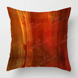 Modern Orange Abstract Geometric Cushion Cover