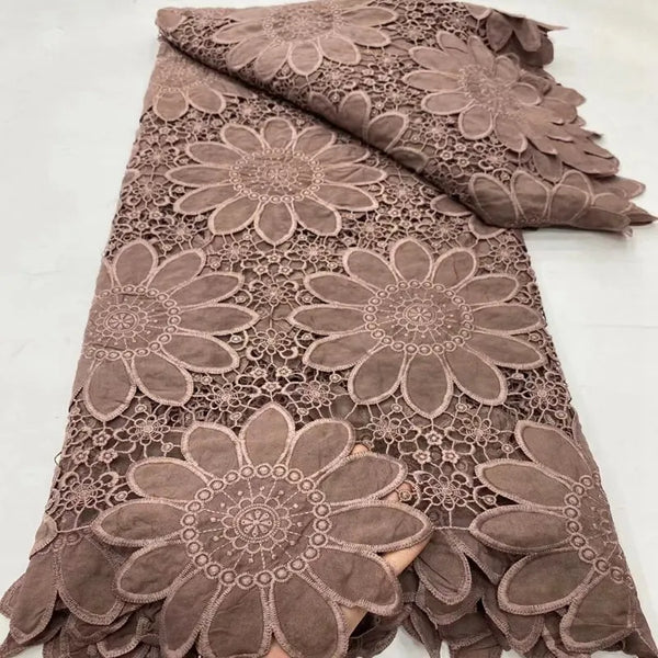 New Style African Cord Chiffon Lace Water Soluble Fabric