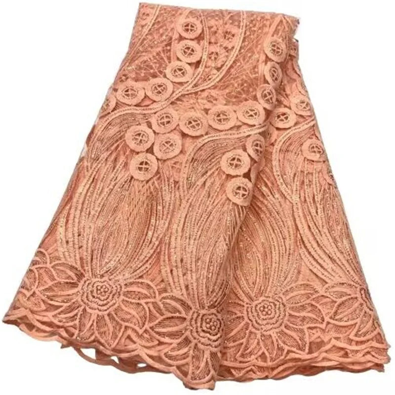 New Fashion African Brocade Lace Fabric