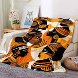 Cartoon Africa Custom Painting Art Soft Flannel Blanket