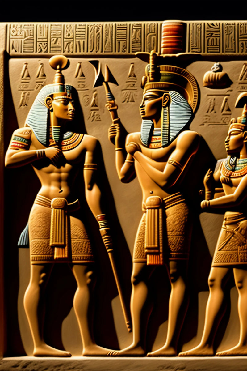 Black Golden Ancient Egyptian Art Prints 3D Posters