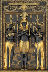 Black Golden Ancient Egyptian Art Prints 3D Posters