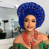 High Quality Latest Nigerian Wedding Women Auto Gele Turban