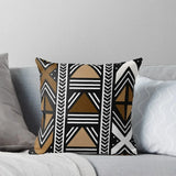 African Mud Bogolan Design Throw Luxury Pillow Case