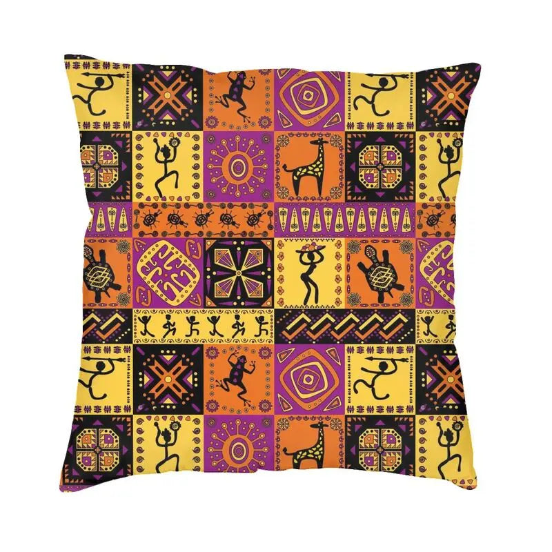 African Ethnic Motifs Cushion Cover