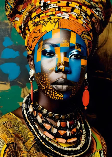 African Queen Abstract Art Canvas Painting Posters