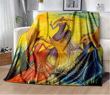 Africa Ethiopian Painting Art Cartoon Blanket