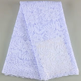 African Milk Silk Net Mesh Sequins French Lace Fabric