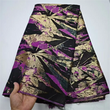 New Fuchsia Pink African Brocade Jacquard Fabric