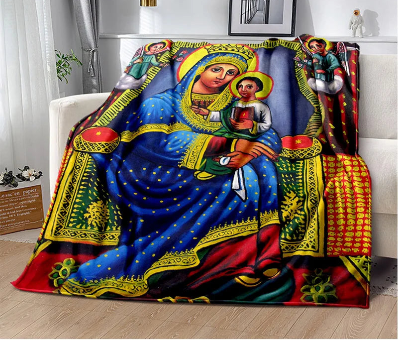 Africa Ethiopian Painting Art Cartoon Blanket