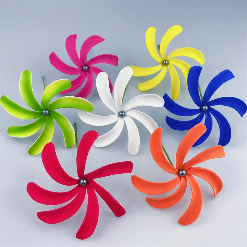 7Pcs Mixed Colors Tiare Tahitian Gardenia Flower Hairpick