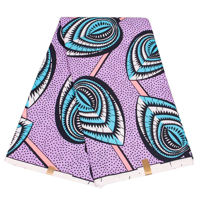 Ankara African Print Leaf Pattern Real Wax