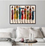 African Woman Oil Painting on Canvas Posters