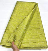 New Green African Brocade Jacquard Fabric