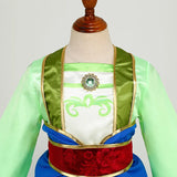 Kids Mulan Cosplay Princess Dress