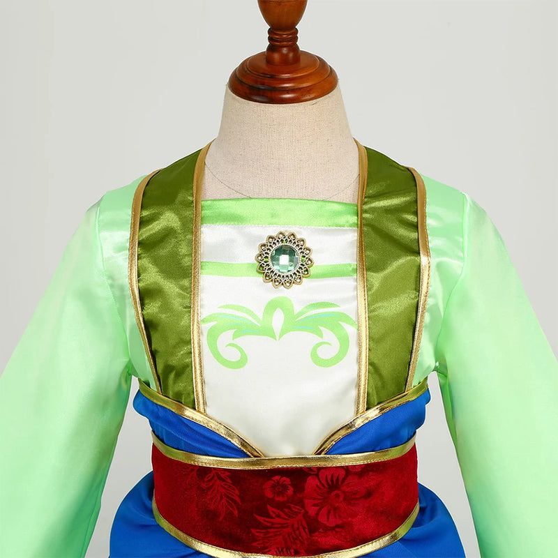 Kids Mulan Cosplay Princess Dress