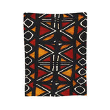 African Bogolan Mudcloth Pattern Blanket