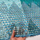 High Quality Sequins Tulle African Lace Fabric