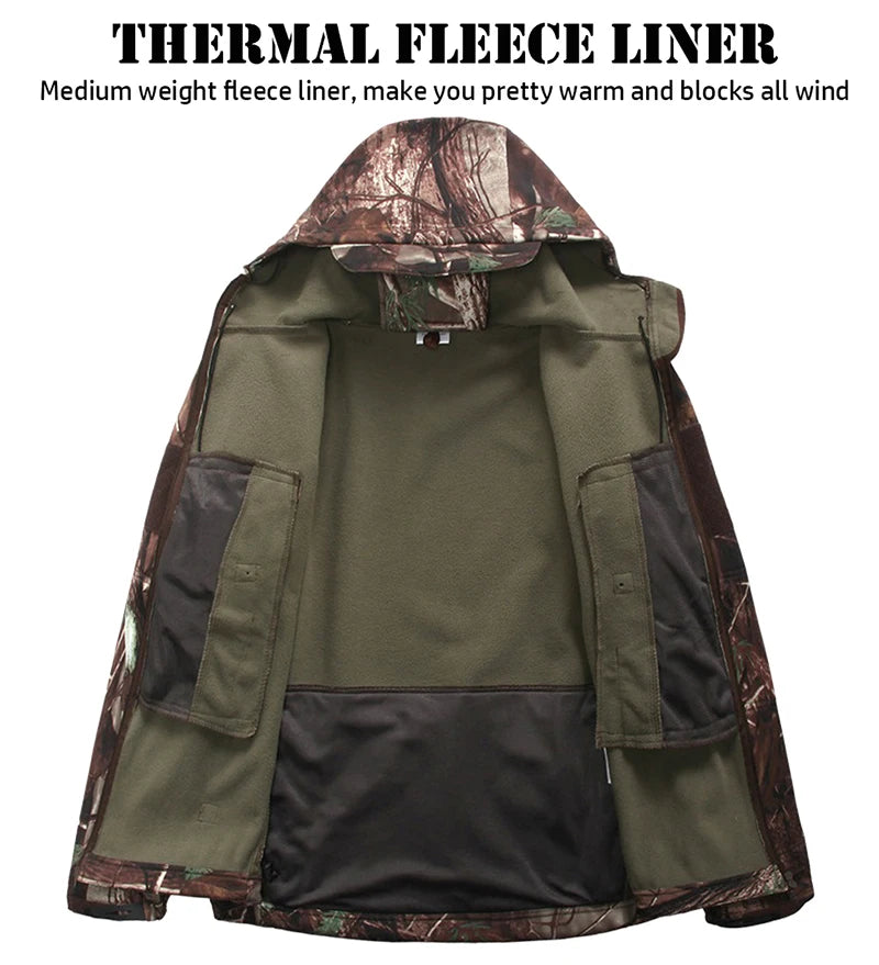 Men's Silent Soft Shell Camouflage Tactical Jacket