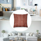 African Mud Cloth Boho Arrows White and Rust Pillow Decorative