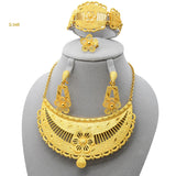 New France Luxury 24k Gold Color Jewelry Set