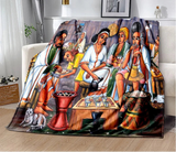 Africa Ethiopian Painting Art Cartoon Blanket