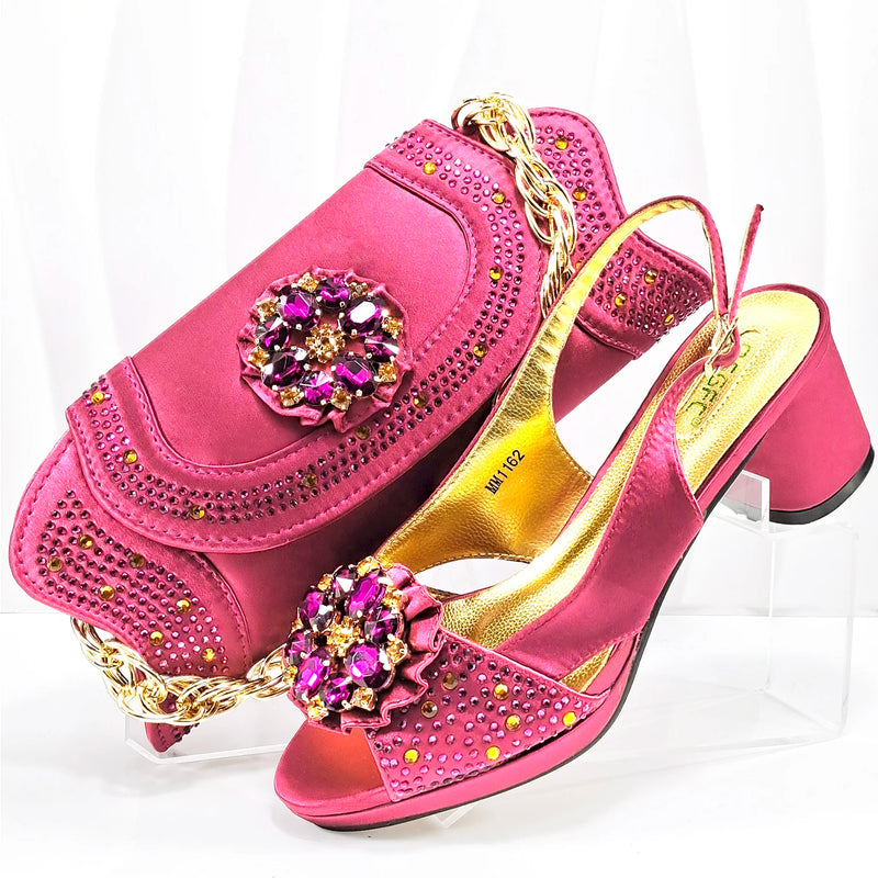 Women Party Shoes and Bags Matching Set