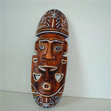 Thai solid wood carving African mask decoration