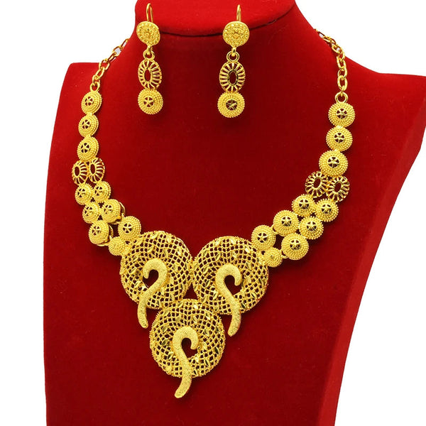 New Dubai Gold Color Jewelry Set