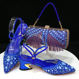 Nigerian Party Italian Design Ladies Shoes and Bag Set