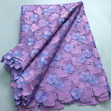 High Quality Water Soluble Crystals Nigerian Party Lace Fabric