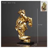 Home silence is Gold statue decoration