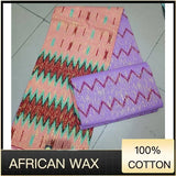 Ankara African kente gold  Real Wax Fabric