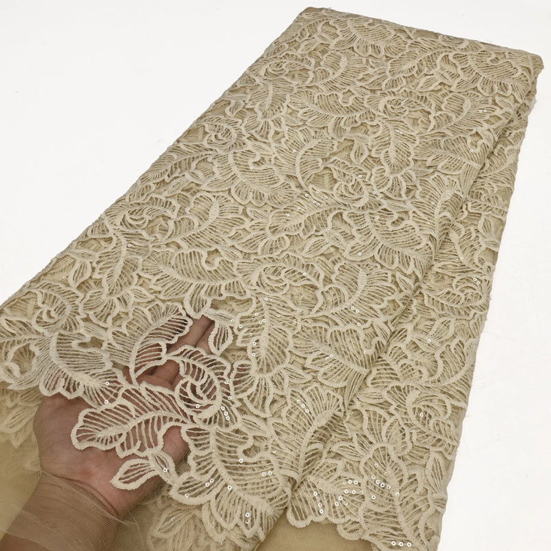 High Quality Nigerian French Mesh Lace Fabric