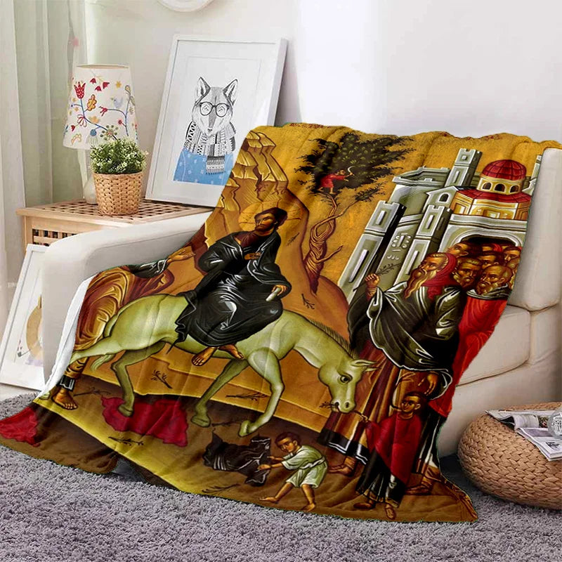 Cartoon Africa Custom Painting Art Soft Flannel Blanket