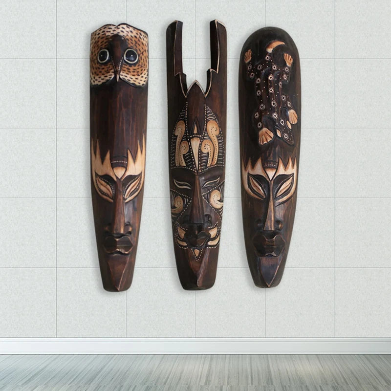 New Solid Wood Mask Wall Decoration