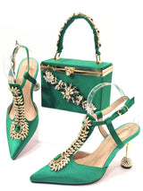 High Quality African Style Ladies Shoes And Bags Set