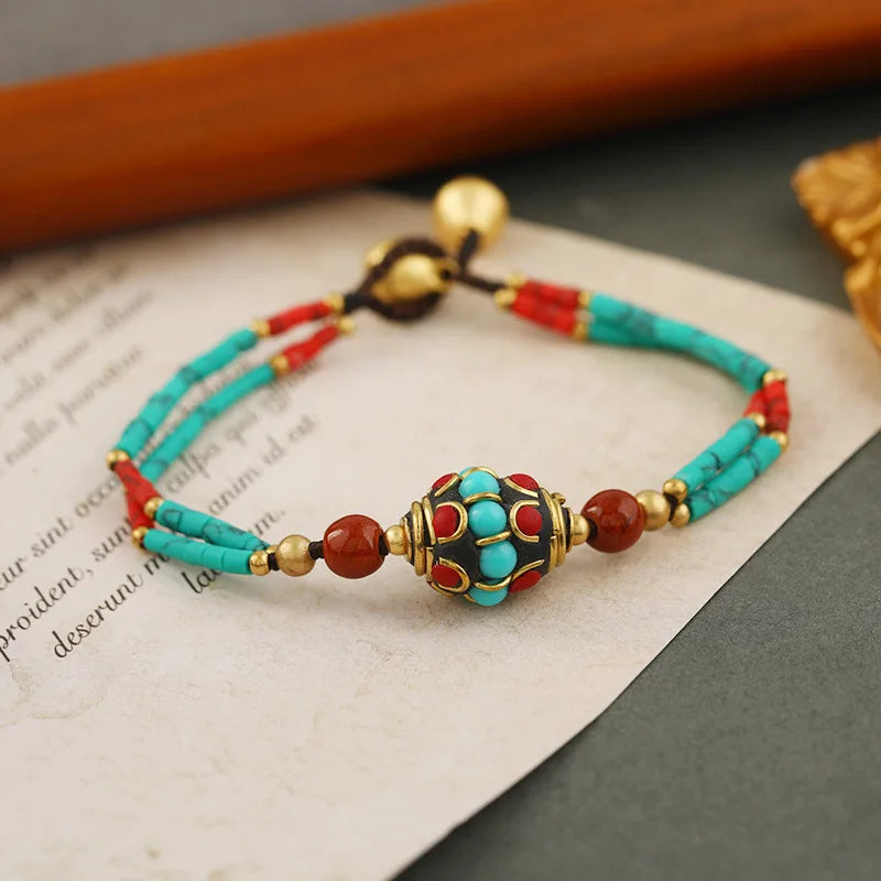 Original Design Tibetan Color Nepal Woven Bracelet