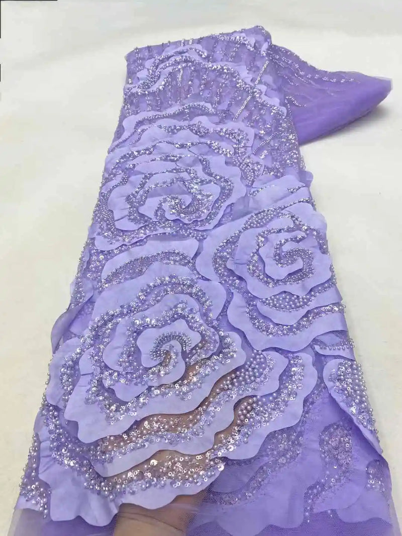 New Luxury African Beads Lace Fabric