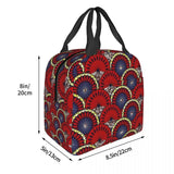 Ankara Dutch Wax Print Thermal Insulated Lunch Bags