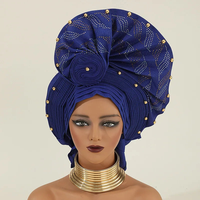 High Quality Latest Nigerian Wedding Women Auto Gele Turban