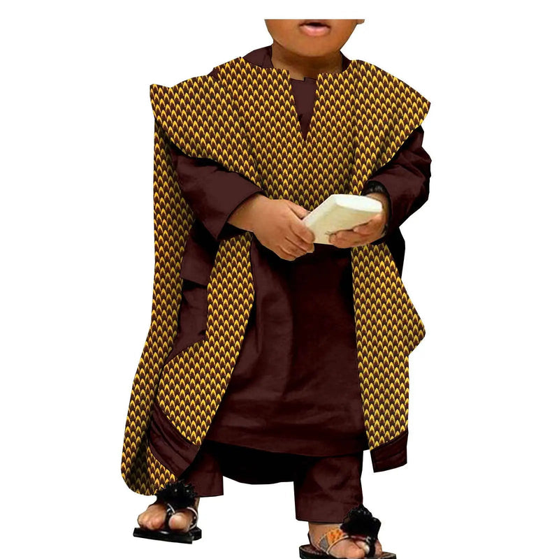 Kids Abaya Bazin Riche Shirt and Pants