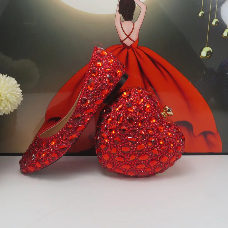 Women wedding shoes with matching bags